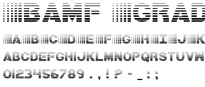 Bamf Gradient font